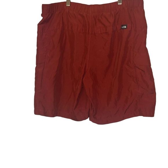 The North Face Class V Cargo shorts belted rhubarb red SZ M - Picture 2 of 7